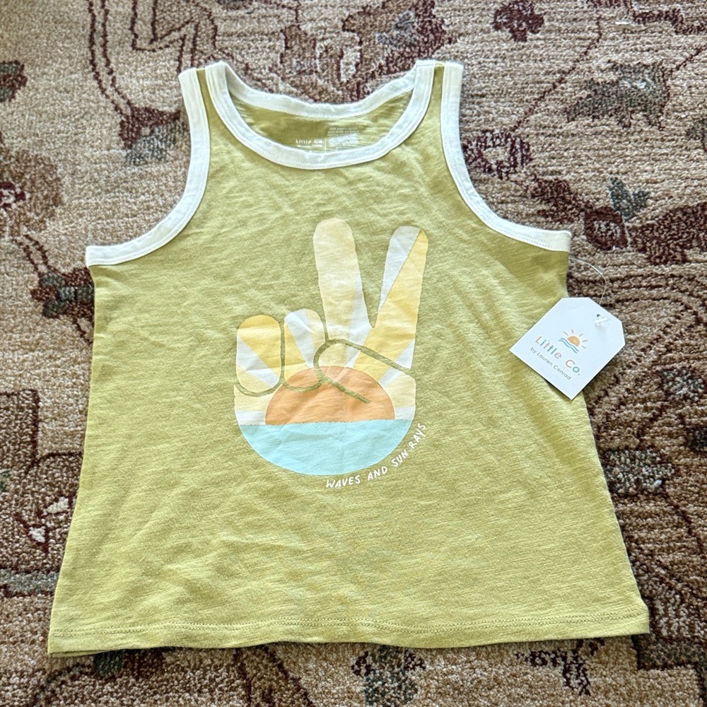 Little Co. new waves and sun rays tank organic cotton